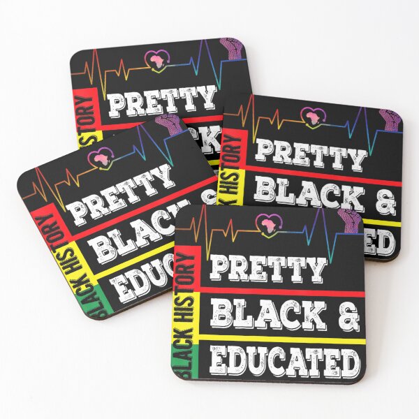 Item preview, Mes de la historia afroamericana Pretty Black Educated Heartbeat Black designed and sold by Emilia Maurice.