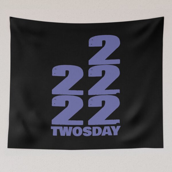 Item preview, 22222 Twosday in Periwinkle Typography designed and sold by ellenhenry.
