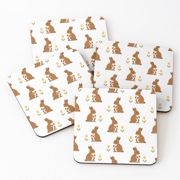 Item preview, Easter rabbits on white designed and sold by reneesillus.
