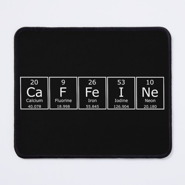 Item preview, Caffeine funny periodic table logo design designed and sold by SwnCreations.