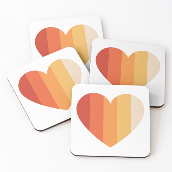 Item preview, Retro sunset heart Multicolored vertical stripes | lines pattern designed and sold by The-Meraki-Man.