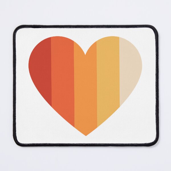 Item preview, Retro sunset heart Multicolored vertical stripes | lines pattern designed and sold by The-Meraki-Man.