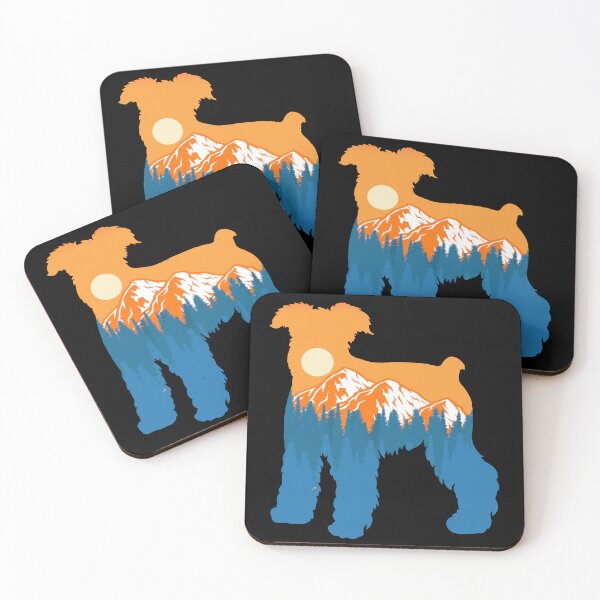 Item preview, miniature schnauzer Dog Silhouette Sunset Nature Mountain Gift designed and sold by alaechamlal.