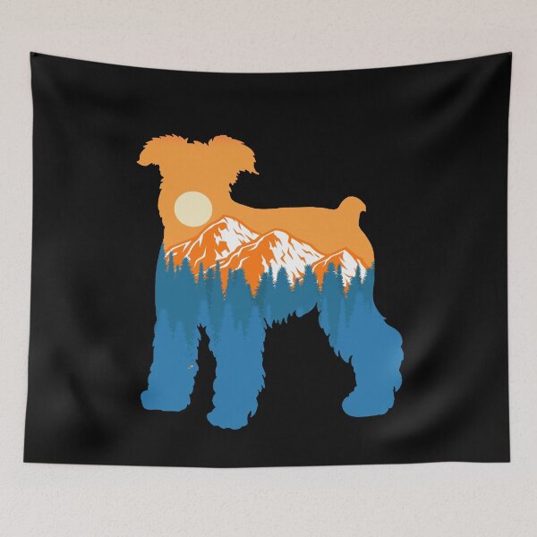 Item preview, miniature schnauzer Dog Silhouette Sunset Nature Mountain Gift designed and sold by alaechamlal.