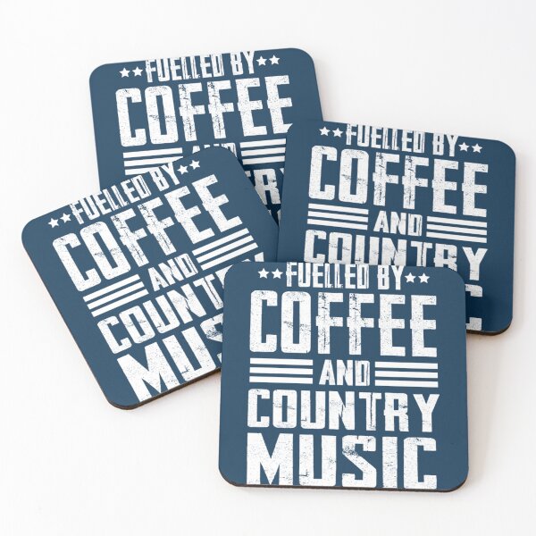 Item preview, Fuelled By Coffee And Country Music-Funny Coffee Quotes-Couples And Lover Gift     designed and sold by Theodore-Au.