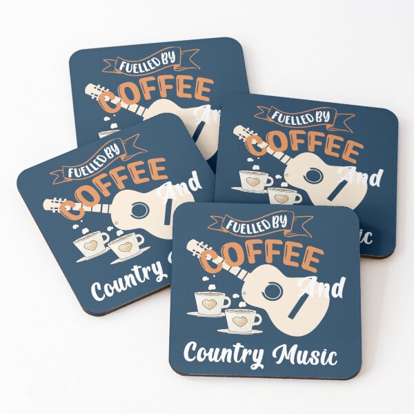 Item preview, Fuelled By Coffee And Country Music-Funny Coffee Quotes-Couples And Lover Gift    designed and sold by Theodore-Au.
