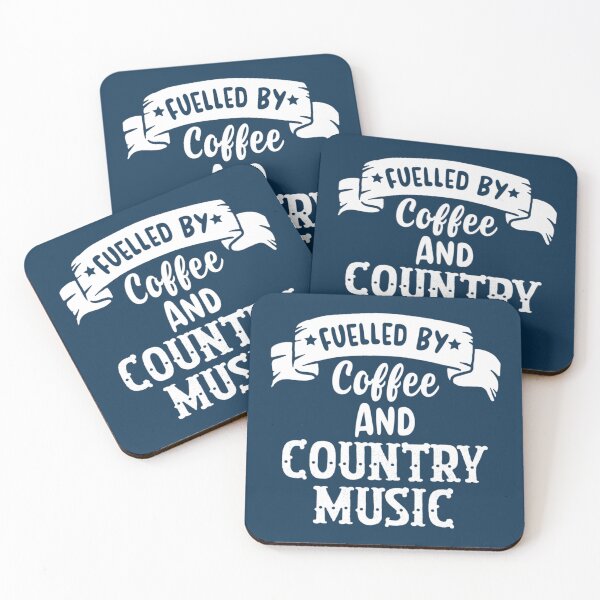 Item preview, Fuelled By Coffee And Country Music-Funny Coffee Quotes-Couples And Lover Gift   designed and sold by Theodore-Au.