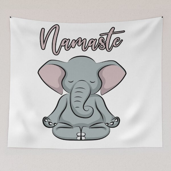 Item preview, Namaste Elephant designed and sold by AmazingArtMandi.