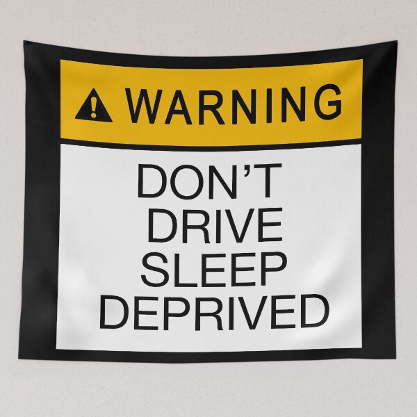 Item preview, Warning dont drive sleep deprived stickers plus designed and sold by Deathoftheself.