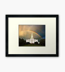 Jordan River Temple Under the Rainbow 20x24 Framed Print