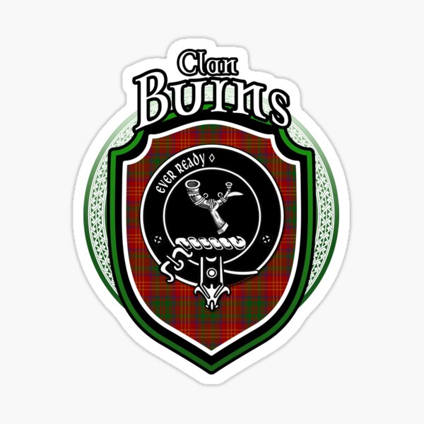 Pegatina «Clan Burns Tartan, Scottish Burns, Burns Last Name, Burns