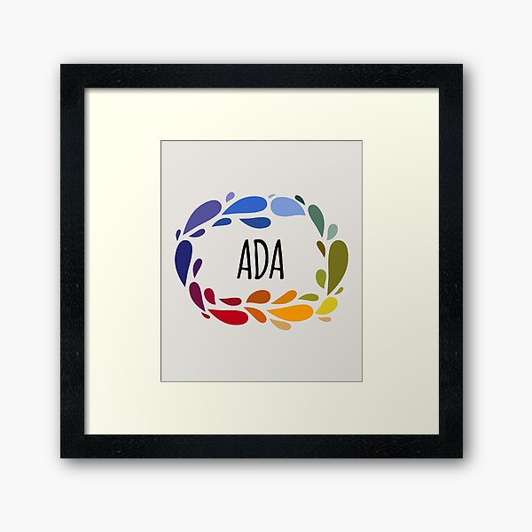 Vista previa del artículo con la obra «Nombre de Ada Lindo regalo colorido llamado Ada», diseñado y vendido por kindxinn.
