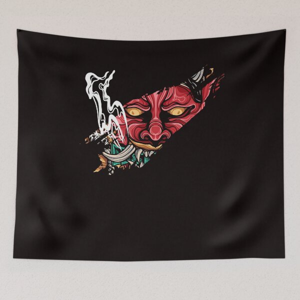 Item preview, Japanese Warrior Mask Mempo Samurai Ninja Shinobi Fighter designed and sold by TomGiantDesigns.