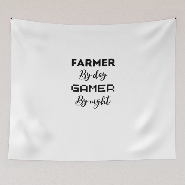 Item preview,  funny gaming quote,Farmers by day Gamers by night,Farming and gaming designed and sold by behappysiempre.