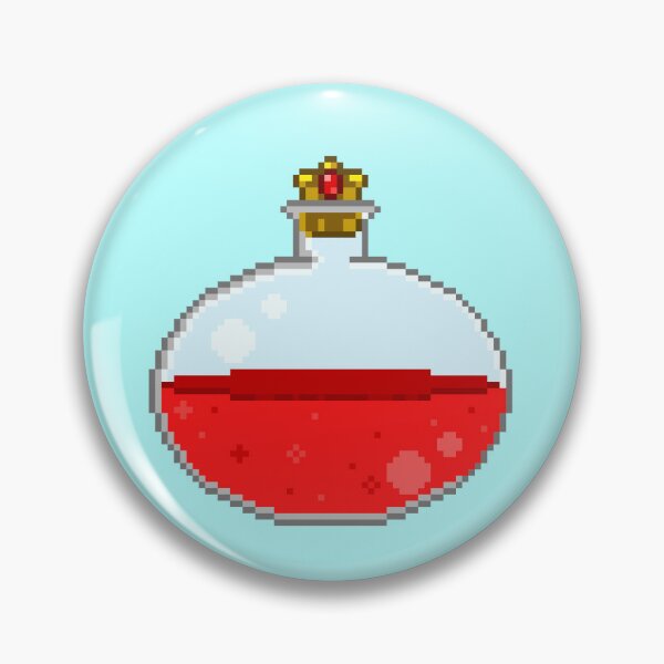 Blue and Red Potion Pixel Art Pin