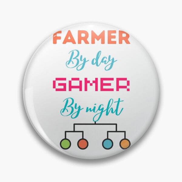 Item preview, funny gaming quote,Farmers by day Gamers by night,Farming and gaming designed and sold by behappysiempre.