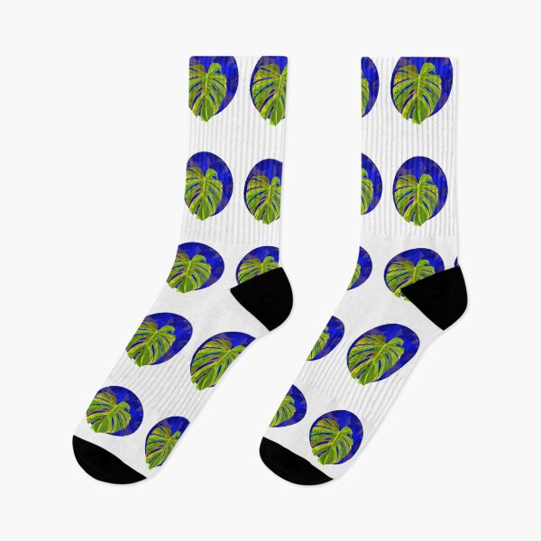 Item preview, Monstera leaf round designed and sold by Anovaart.
