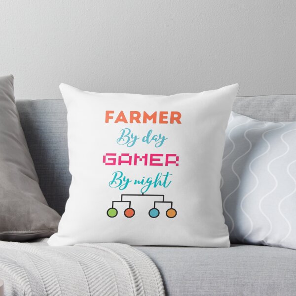 Item preview, funny gaming quote,Farmers by day Gamers by night,Farming and gaming designed and sold by behappysiempre.
