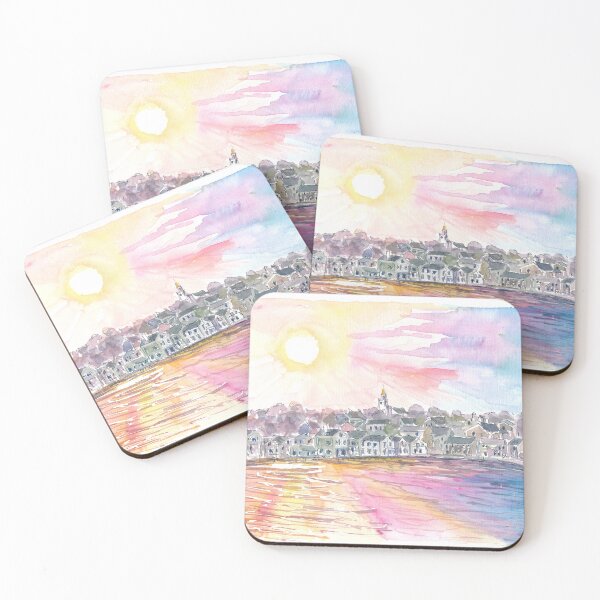 Item preview, Nantucket Massachusetts Harbour Scene at Sunset designed and sold by artshop77.