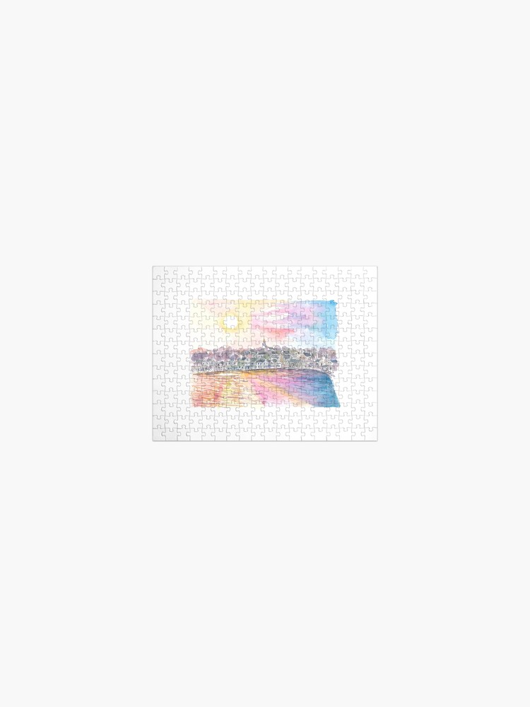 Thumbnail 1 of 3, Jigsaw Puzzle, Nantucket Massachusetts Harbour Scene at Sunset designed and sold by artshop77.