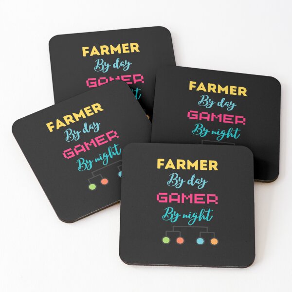 Item preview, funny gaming quote,Farmers by day Gamers by night,Farming and gaming designed and sold by behappysiempre.