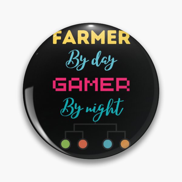 Item preview, funny gaming quote,Farmers by day Gamers by night,Farming and gaming designed and sold by behappysiempre.