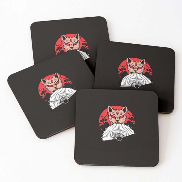 Item preview, Japanese Hand Fan Cat Geisha Samurai Ninja Shinobi Warrior designed and sold by TomGiantDesigns.