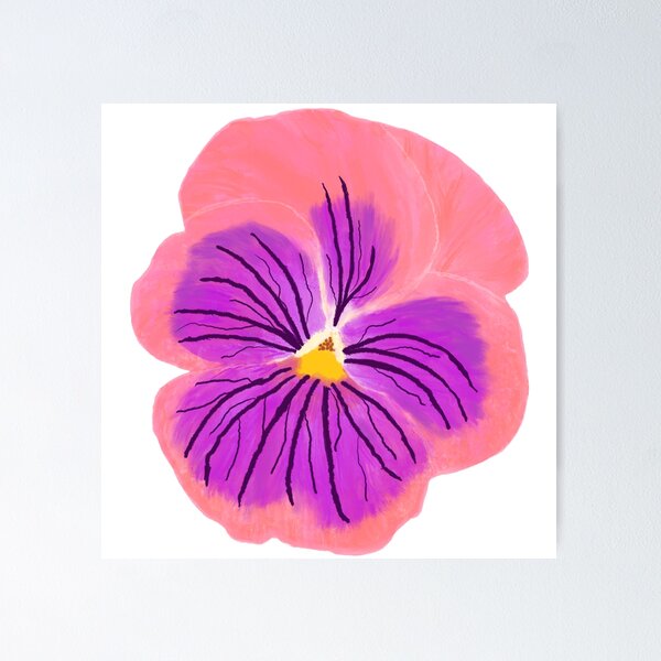 Item preview, Salmon and Purple Pansy designed and sold by coveredbydesign.