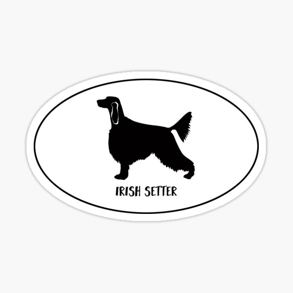 Irish Setter Dog Breed Classic Oval Sticker Sticker