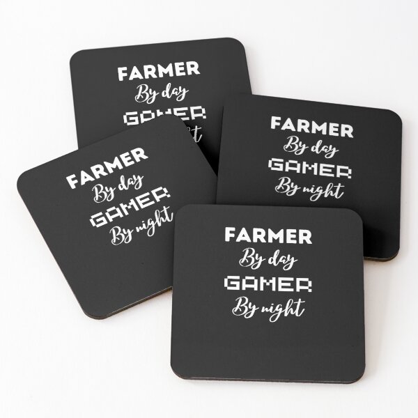 Item preview, funny gaming quote,Farmers by day Gamers by night,Farming and gaming designed and sold by behappysiempre.
