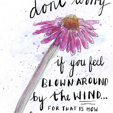 Artwork thumbnail, Echinacea Inspiring Words/Idea: How Seeds Are Sown... by Clare Walker