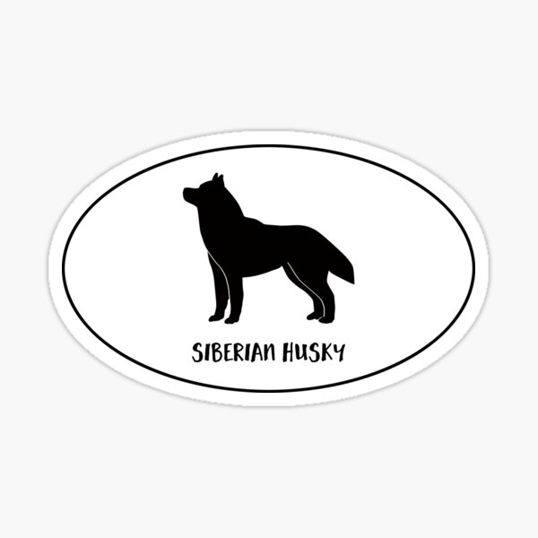 Siberian Husky Dog Breed Classic Oval Sticker Sticker
