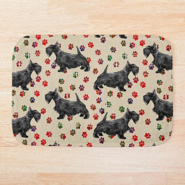 Item preview, Perro escocés con estampados de patas de tartán escocés. designed and sold by Packrat.