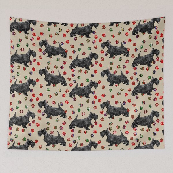 Item preview, Scottie Dog with Scottish Tartan Paw Prints. designed and sold by Packrat.