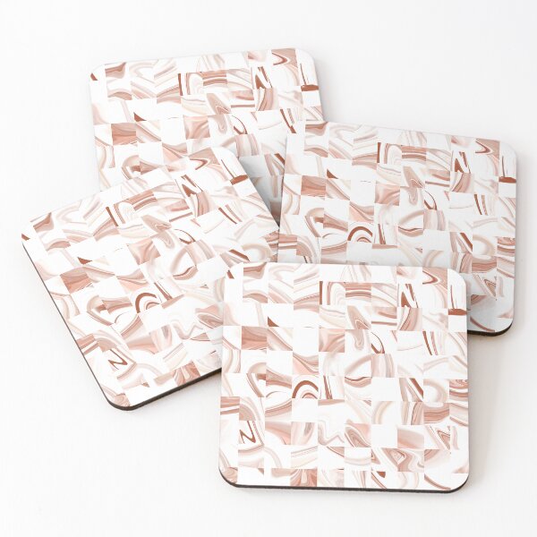 Aperçu de l'œuvre Motif carreaux de marbre (blanc-rose) créée et vendue par Aimio.