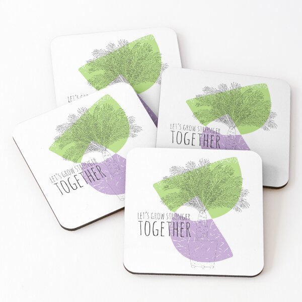 Item preview, Let's Grow Together - Inspirational Boho Style Plant Quote  designed and sold by Naturalist Prints.