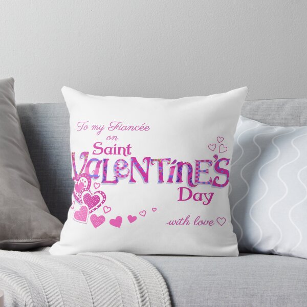 Item preview, For Fiancee Valentine's Day Word Art with Hearts and Flower Patterns designed and sold by Judy Adamson.