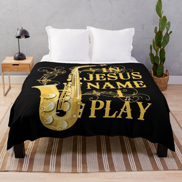 Artikelvorschau, In Jesu Namen spiele ich Saxophon für die, die Saxophon-Sweatshirt lieben entworfen und verkauft von digbyfms.