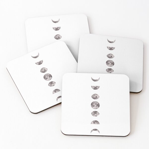 Item preview, Moon Phases on white background designed and sold by bearly-creative.