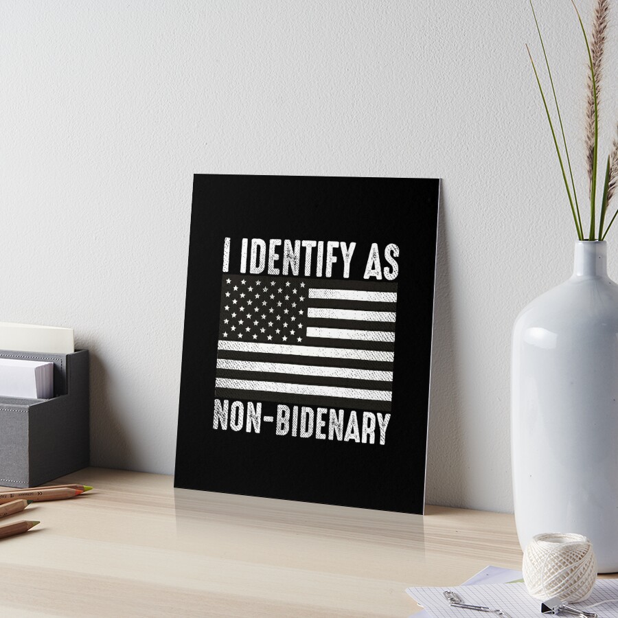 Vintage American Flag Patriots I Identify As Non-Bidenary Cap for Sale by  y4shiro