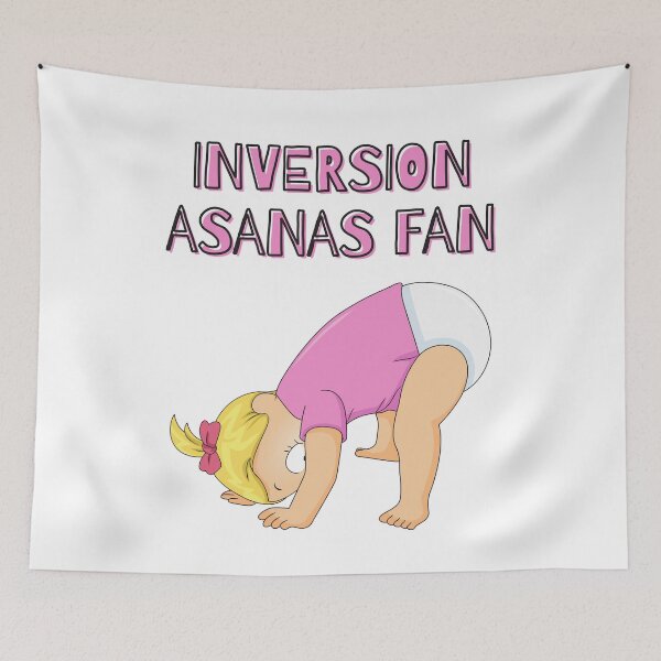 Item preview, Inversion Asanas Fan Baby Yoga Girl designed and sold by trendingatees.