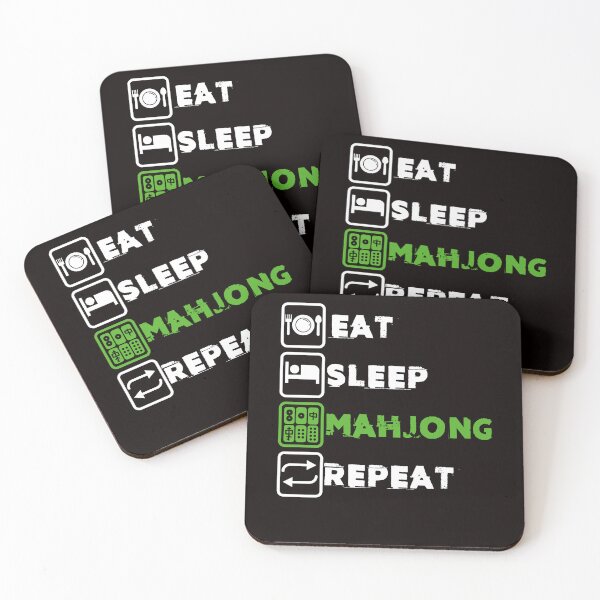 Item preview, Eat Sleep Mahjong Player Board Game Chinese Mah-Jongg Tiles designed and sold by TomGiantDesigns.