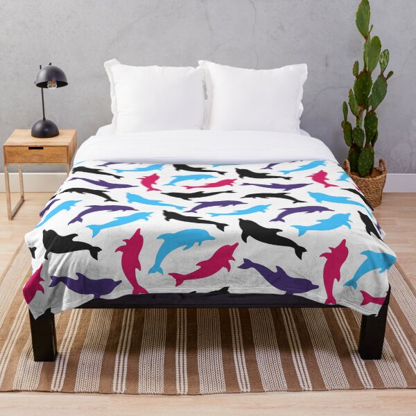 Item preview, Happy Carefree Dolphins - White Background designed and sold by deepgoa.