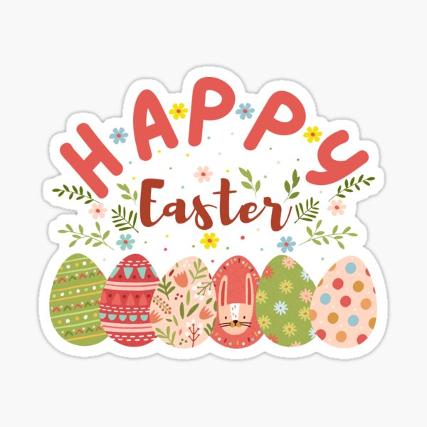 Item preview, Easter celebration and Happy Easter with cute Easter eggs. designed and sold by WhaleSharkShop.