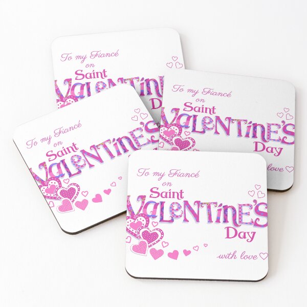 Item preview, For Fiance Valentine's Day Word Art with Hearts and Flower Patterns designed and sold by Judy Adamson.