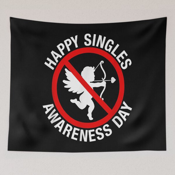 Item preview, Happy Singles Awareness Day - Funny No Love Anti-Cupid Hate T-Shirt designed and sold by dragunztlo.