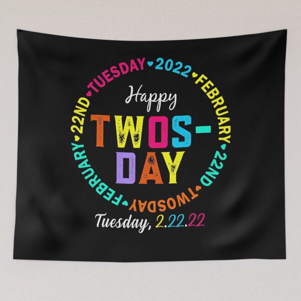 Item preview, Happy Twosday 2-22-22 Tuesday February 22nd 2022 Teacher Day T-Shirt designed and sold by dragunztlo.