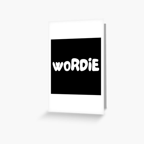 Vista previa del artículo con la obra «Tipografía de Wordie en negrita blanca vintage», diseñado y vendido por X-Trends.