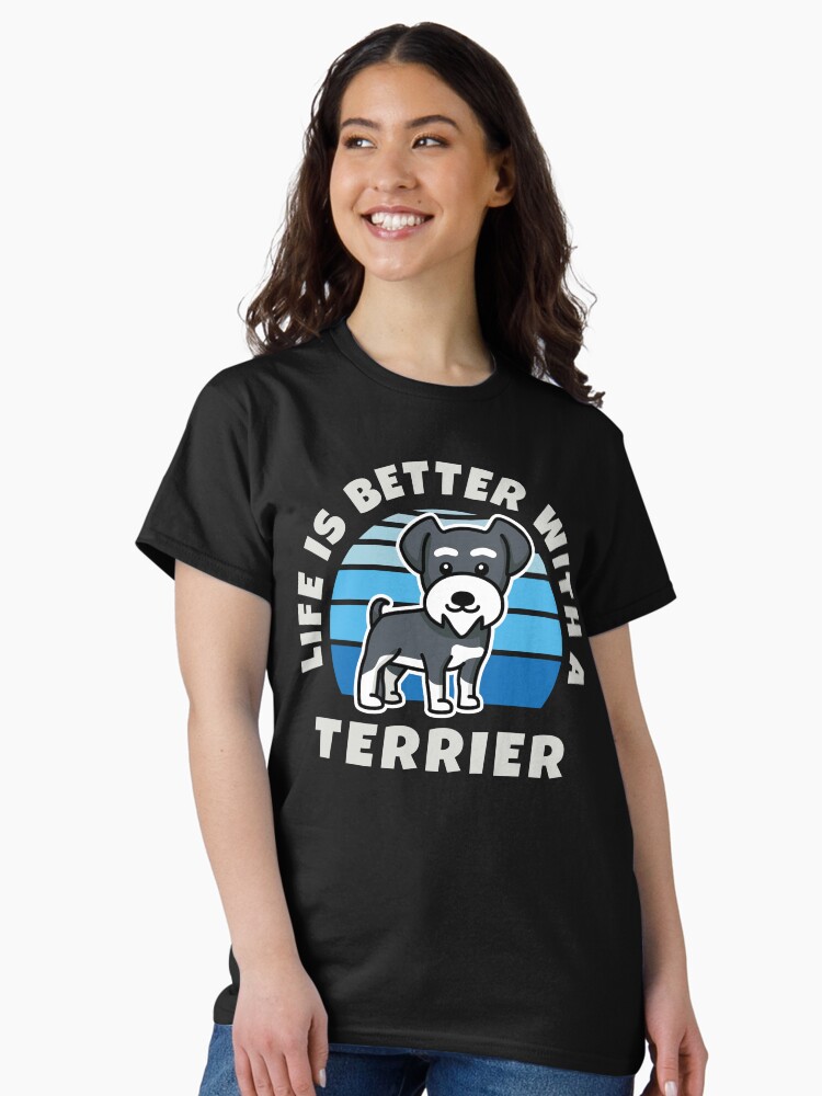 Thumbnail 2 of 7, Classic T-Shirt, Life Is Better With A Terrier Kawaii designed and sold by brandoseven.