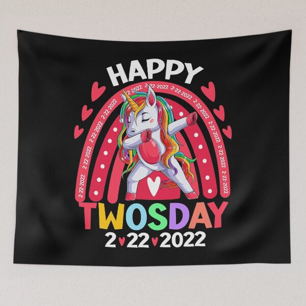 Item preview, Happy Twosday 2022 Unicorn Girl Rainbow Twos-Day 2222022 T-Shirt designed and sold by dragunztlo.